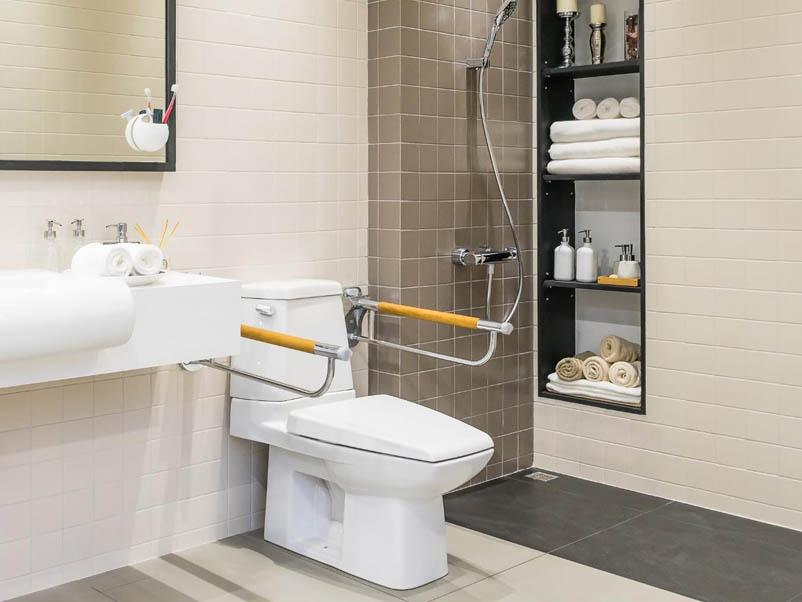 Ein barrierefreies Badezimmer